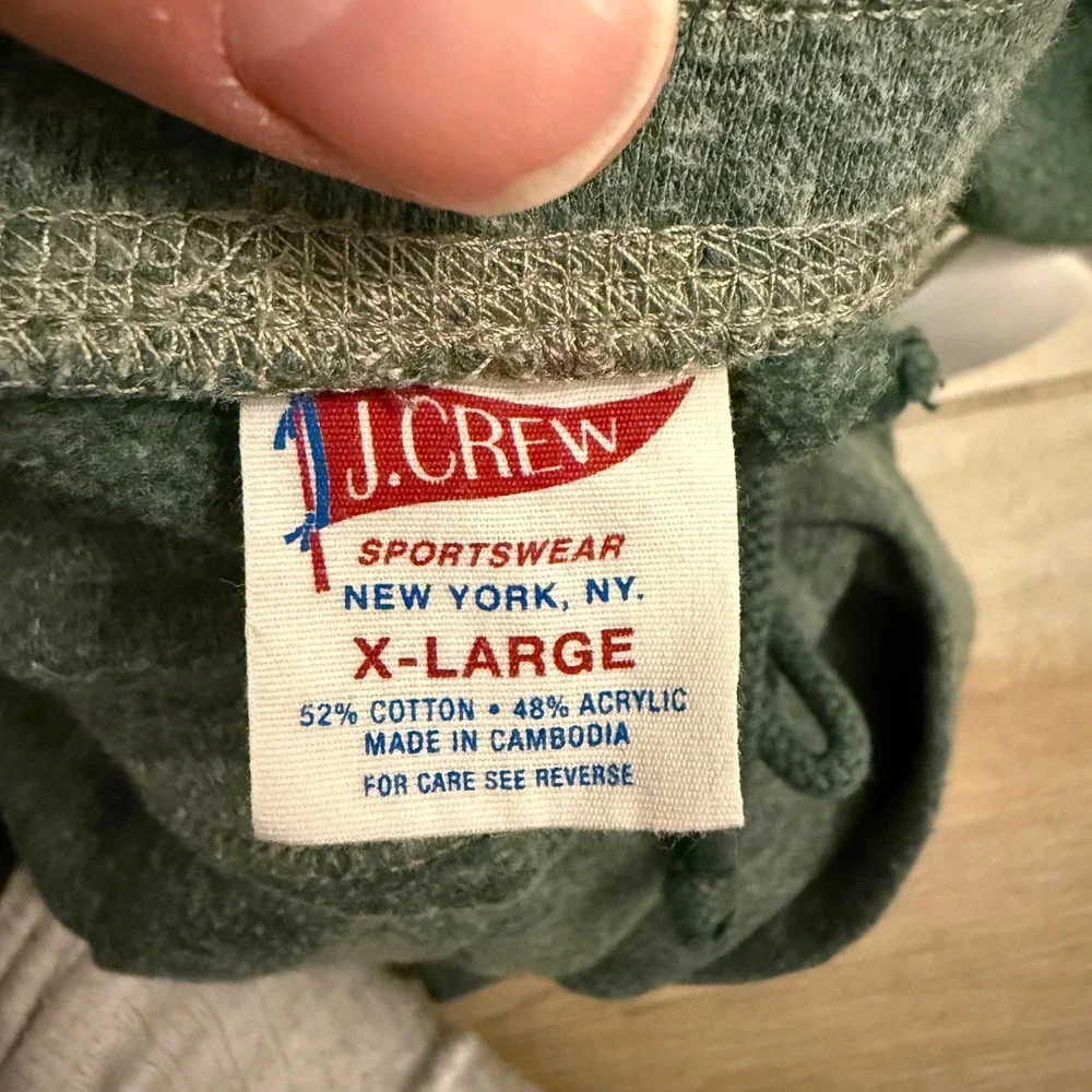 J. Crew Sportswear Green Heathered Fleece Sweat Shorts Mens XL Re-Imagined